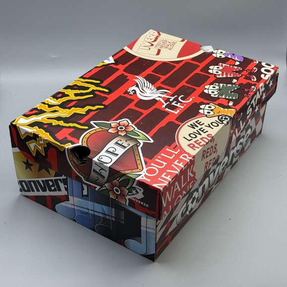 Converse x Liverpool FC Men's 8.5 Sneakers Fastbreak Pro Mid Black Teal A12785C - Picture 8 of 16